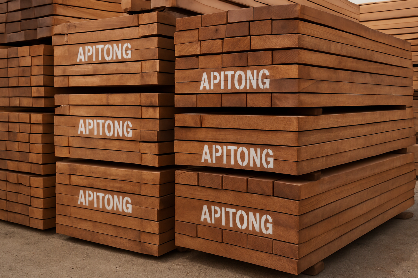 Apitong, Keruing Rough Board 2x6 Full Sawn
